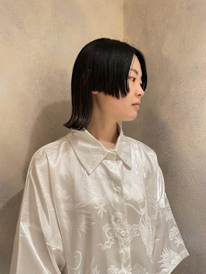 パツっとボブ×レイヤーカット×大人カラー×横浜