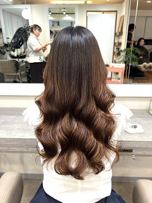 コテ巻き風パーマ/韓国風パーマ/デジタルパーマ/レイヤー