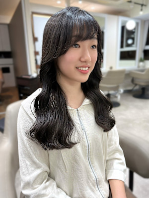 コテ巻き風パーマ/韓国風パーマ/デジタルパーマ/レイヤー