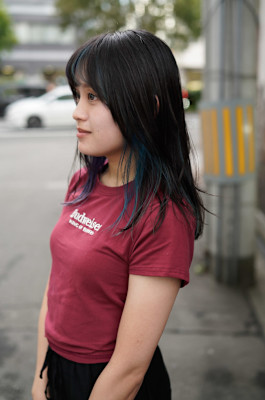 ストレートヘア×インナーカラー