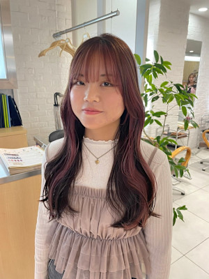 ピンク×フェイスフレ