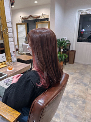 【MAGIC 米重】インナーカラー×毛先ぷつっと重ためロング