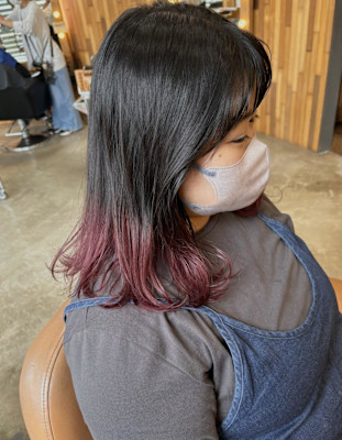 毛先チェリーピンク