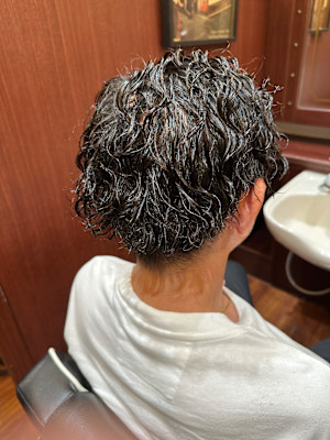 MEN'Sアッシュニュアンスパーマ韓国マッシュスペインカール