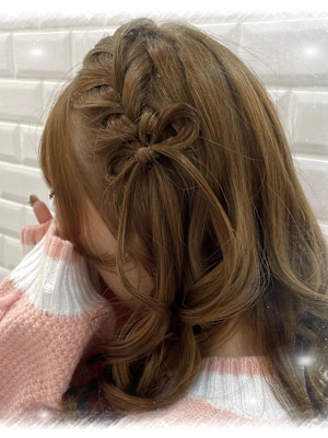 リボン付き！サイド編み込み♪_ユウ