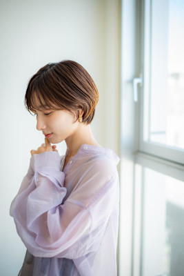 秋カラー/パープルアッシュ/ショートボブ/西原晃