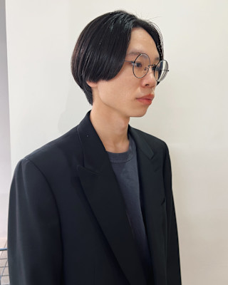 メンズハンサムショート/メンズセンターパート/メンズカット