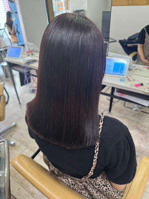 ディープラベンダー小顔黒髪ケアブリーチ所沢