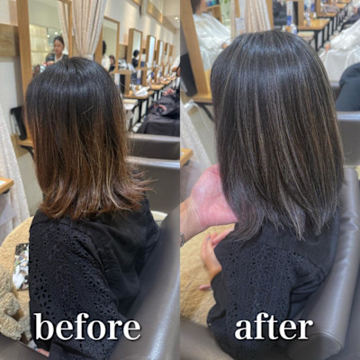 白髪ぼかし　脱白髪染め　【藤沢　藤沢駅】