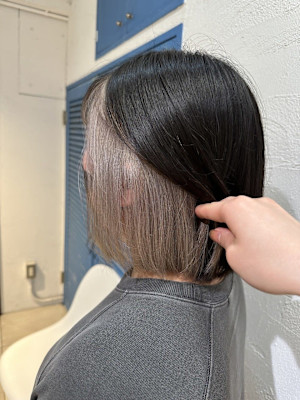 ホワイトベージュインナーカラー ダブルカラー 成増