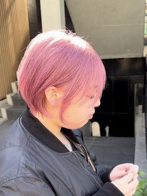 ハイトーンショート/ショートボブ/丸みショート