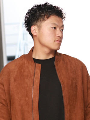 ツイストパーマ　ニュアンスパーマ　ツーブロック　30代40代