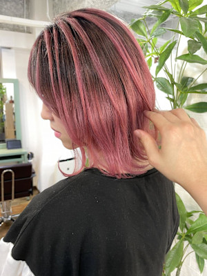ピンクのバレイヤージュ【飯田淳平】Re:ta Hair