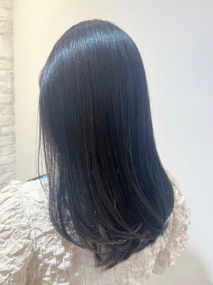 ブリーチなし透明感カラー