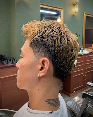 モダンマレット×テーパーフェード