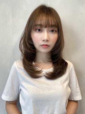 セミロング×レイヤー