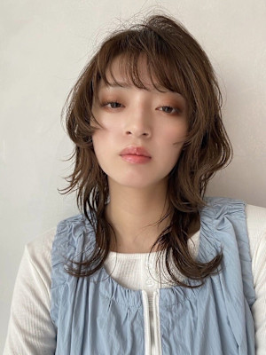 ウルフ×パーマ×ミディアム