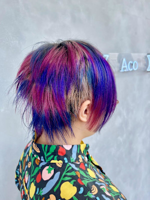 コットンキャンデー/ブルー/バイオレット/紫/個性派カラー