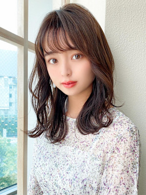 韓国/小顔/レイヤー/前髪あり/20代30代/ネビージュ 