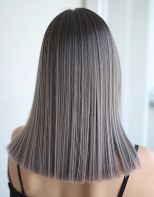 小顔/オリーブカラー/セミウェットウェーブ