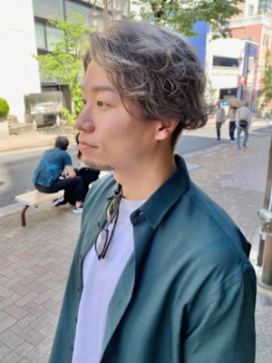 ハイトーン波巻きパーマMIX