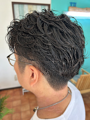 朝ムースをつけるだけのメンズパーマ