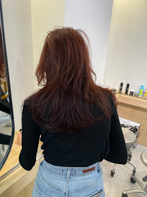 福岡天神/大人かわいい/レイヤーカット/ハッシュカット/暖色