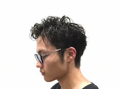 サイドパートルーズパーマ