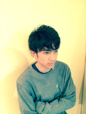 無造作マッシュ×パーマスタイル