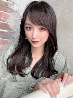 韓国ヘア/レイヤーカット/前髪あり/20代30代/ネビージュ