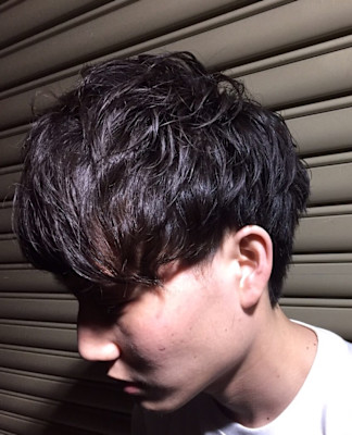 2ブロック×ミディアムパーマスタイル