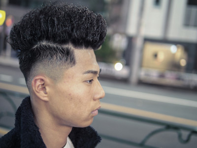 ソフトアフロ×フェードスタイル