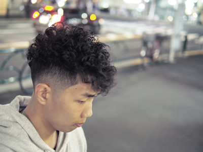 フェード×スパイラルパーマ