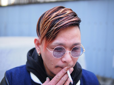 アップバング×ツーブロックフェード