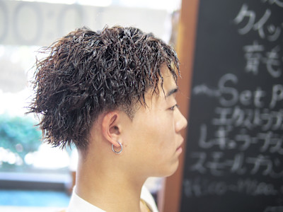 フェード×ツイストパーマスタイル