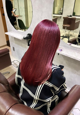 チェリーレッド×ダブルカラー