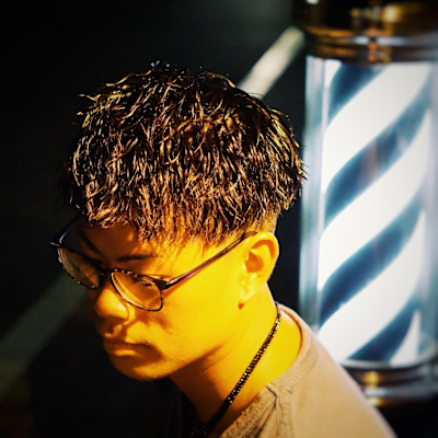 ツーブロック×ツイストパーマ