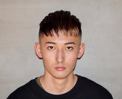 クロップスタイル×アクセントカラー