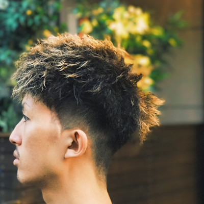 ツイストパーマ×ツーブロック