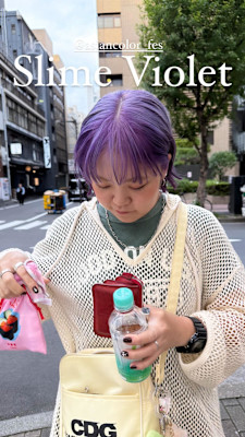 ブリーチカラー/ラベンダーカラー/外はねボブ