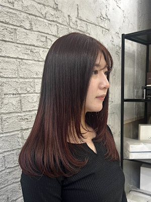 大人ガーリー大人美人透明感ニュアンスカラーくすみカラー