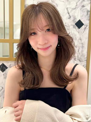 韓国くびれヘア顔まわりカットシースルーバング髪質改善仙台