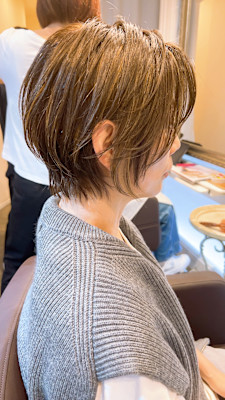 神戸白髪ぼかし/白髪染め/ハイライト/神戸元町ボブ