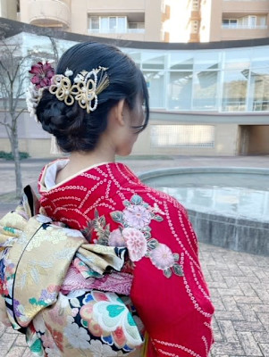 2024　成人式メイク、セット着付け