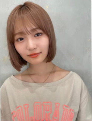 韓国風ボブタッセルボブシースルーバング髪質改善トリートメント