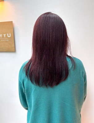 黒髪/ボブルフ/ネビージュ/小顔/ワンレン/仙台/髪質改善