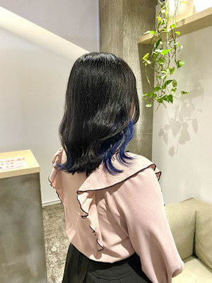 黒髪/ボブウルフ/ネビージュ/小顔/ワンレン/仙台/髪質改善