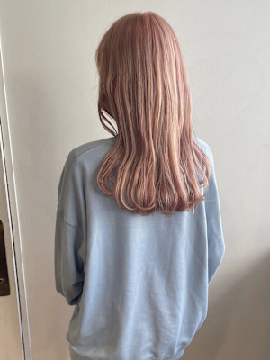 【MIO】コーラルピンク×ロングハイトーン