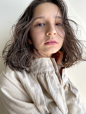 柔らかnuance perm × medium bob