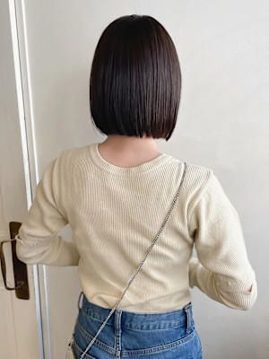 【MIO】アッシュグレー×ミニボブ